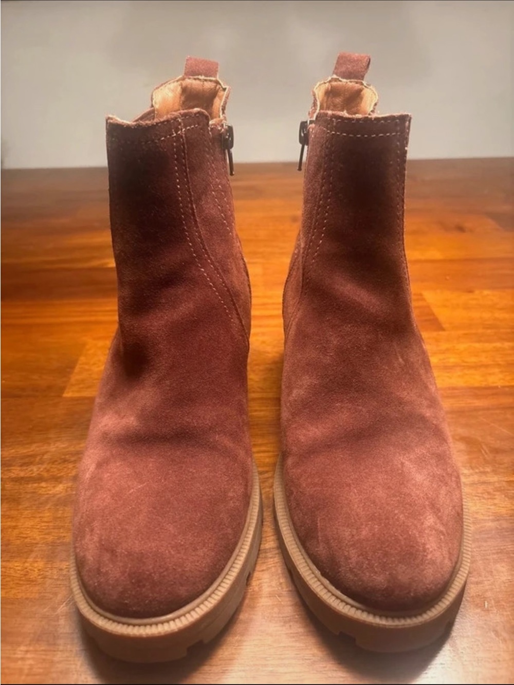 Lucky Brand Sumah Suede Platform Booties-Worn Once!